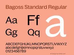 Шрифт Bagoss Standard